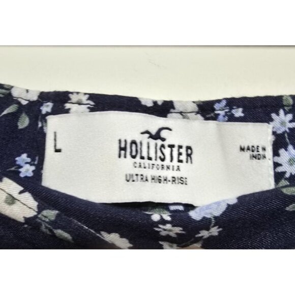 Hollister Mini Skirt Large Ultra High Rise Floral 90s Style Ditzy Casual Retro - Picture 3 of 15